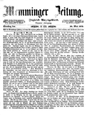 Memminger Zeitung Dienstag 28. Mai 1872