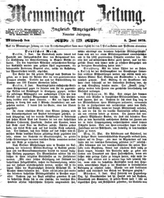 Memminger Zeitung Mittwoch 5. Juni 1872