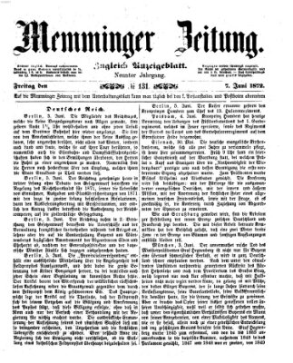 Memminger Zeitung Freitag 7. Juni 1872