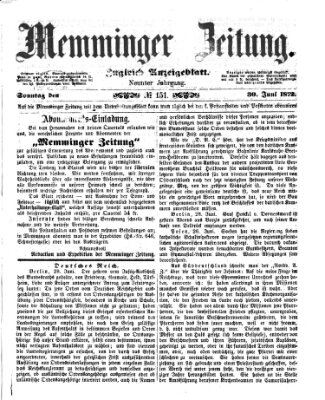 Memminger Zeitung Sonntag 30. Juni 1872