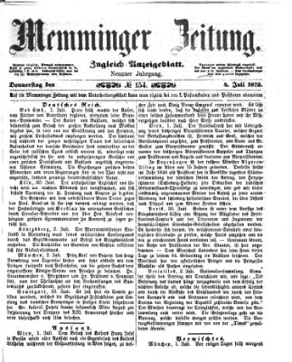 Memminger Zeitung Donnerstag 4. Juli 1872