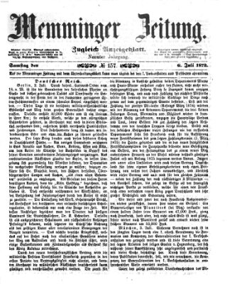 Memminger Zeitung Samstag 6. Juli 1872