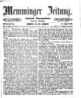 Memminger Zeitung Mittwoch 17. Juli 1872