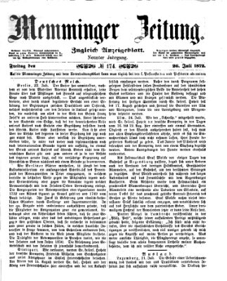 Memminger Zeitung Freitag 26. Juli 1872