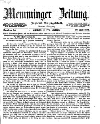 Memminger Zeitung Samstag 27. Juli 1872