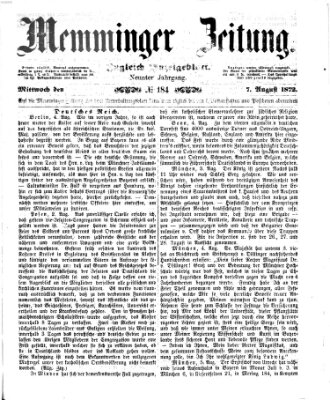 Memminger Zeitung Mittwoch 7. August 1872
