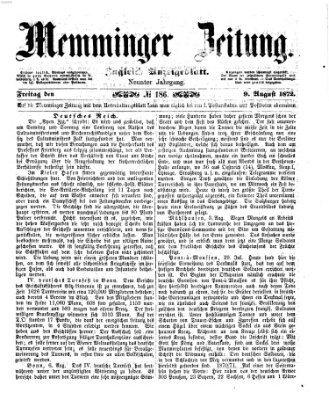 Memminger Zeitung Freitag 9. August 1872