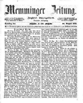 Memminger Zeitung Samstag 24. August 1872