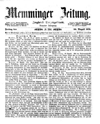 Memminger Zeitung Freitag 30. August 1872