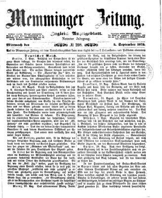 Memminger Zeitung Mittwoch 4. September 1872