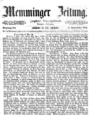 Memminger Zeitung Sonntag 8. September 1872