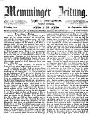 Memminger Zeitung Dienstag 17. September 1872