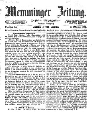 Memminger Zeitung Dienstag 8. Oktober 1872