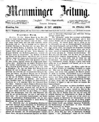 Memminger Zeitung Samstag 19. Oktober 1872