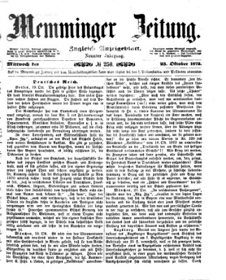 Memminger Zeitung Mittwoch 23. Oktober 1872