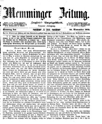 Memminger Zeitung Sonntag 10. November 1872