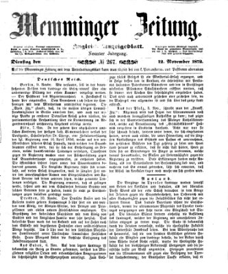 Memminger Zeitung Dienstag 12. November 1872