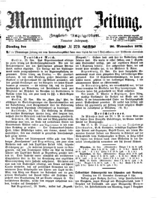 Memminger Zeitung Dienstag 26. November 1872