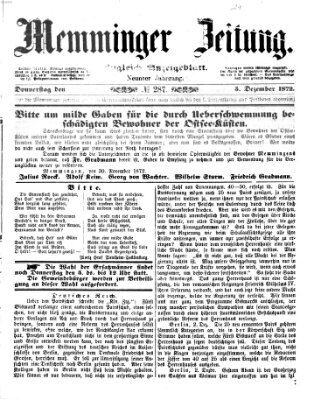 Memminger Zeitung Donnerstag 5. Dezember 1872