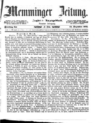 Memminger Zeitung Freitag 13. Dezember 1872