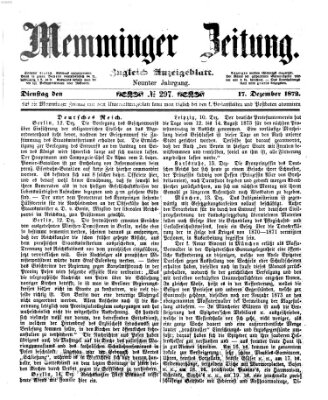 Memminger Zeitung Dienstag 17. Dezember 1872