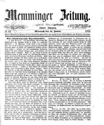 Memminger Zeitung Mittwoch 15. Januar 1873