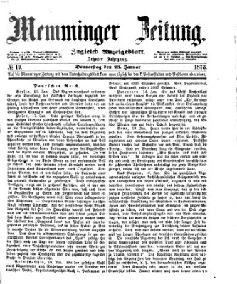 Memminger Zeitung Donnerstag 23. Januar 1873