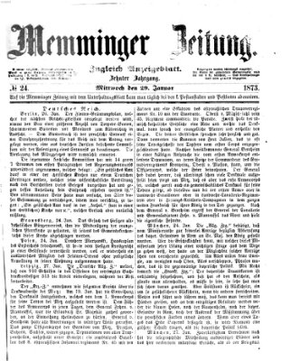 Memminger Zeitung Mittwoch 29. Januar 1873