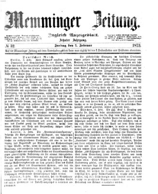 Memminger Zeitung Freitag 7. Februar 1873