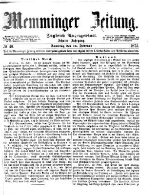 Memminger Zeitung Sonntag 16. Februar 1873