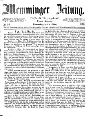 Memminger Zeitung Donnerstag 6. März 1873