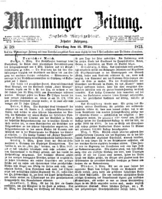 Memminger Zeitung Dienstag 11. März 1873