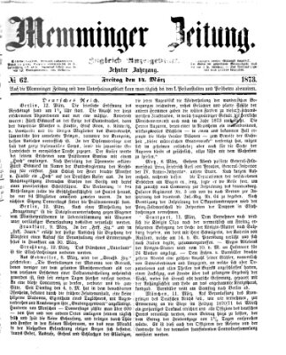 Memminger Zeitung Freitag 14. März 1873