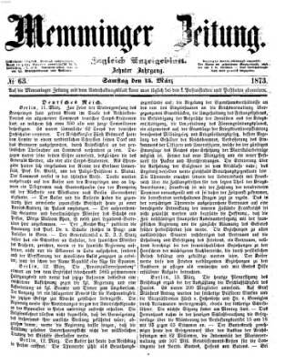 Memminger Zeitung Samstag 15. März 1873