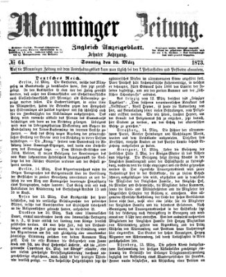 Memminger Zeitung Sonntag 16. März 1873