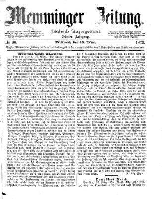 Memminger Zeitung Mittwoch 19. März 1873