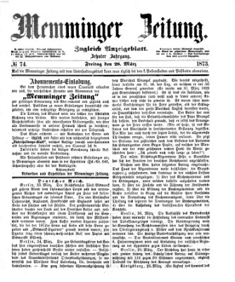 Memminger Zeitung Freitag 28. März 1873