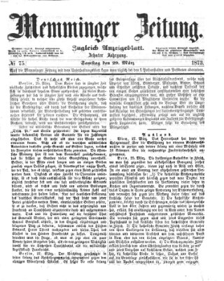 Memminger Zeitung Samstag 29. März 1873