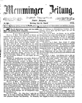 Memminger Zeitung Freitag 11. April 1873