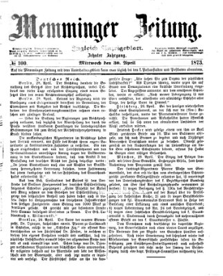 Memminger Zeitung Mittwoch 30. April 1873