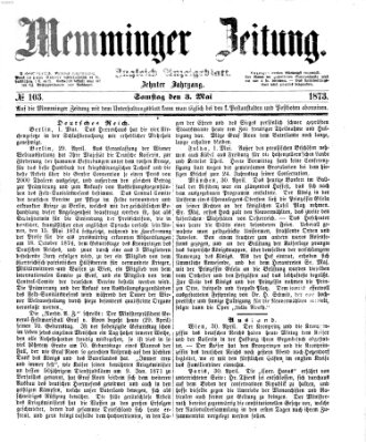 Memminger Zeitung Samstag 3. Mai 1873