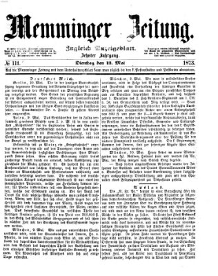 Memminger Zeitung Dienstag 13. Mai 1873