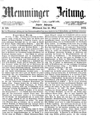 Memminger Zeitung Mittwoch 21. Mai 1873