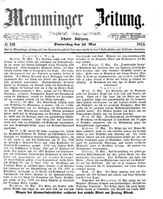 Memminger Zeitung Donnerstag 22. Mai 1873