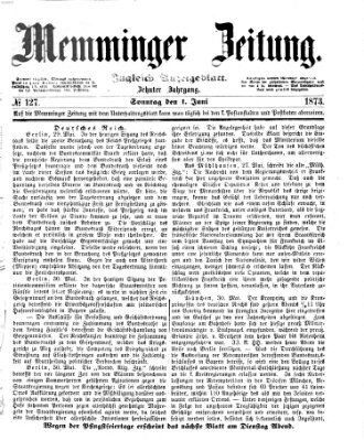 Memminger Zeitung Sonntag 1. Juni 1873