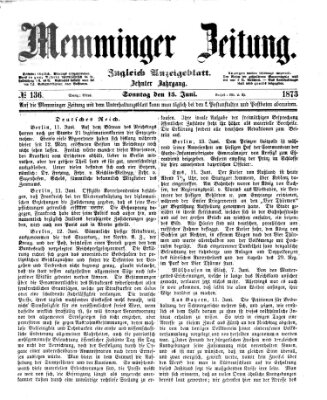 Memminger Zeitung Sonntag 15. Juni 1873