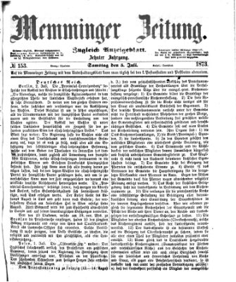 Memminger Zeitung Samstag 5. Juli 1873