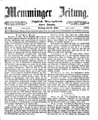 Memminger Zeitung Freitag 18. Juli 1873