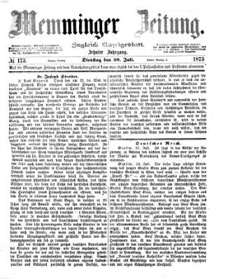 Memminger Zeitung Dienstag 29. Juli 1873