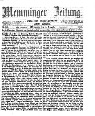 Memminger Zeitung Mittwoch 6. August 1873